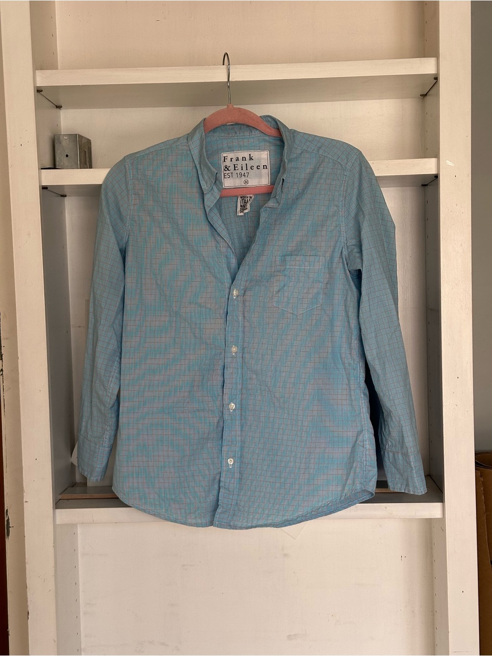 Frank & Eileen shirt in windowpane check-print